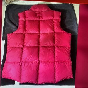 Lands' End dark fuschia quilted vest